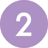 A purple circle with a white number 2 in the center.