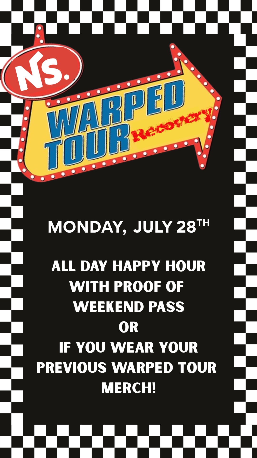 All Day Happy Hour for Warped Tour Go-ers