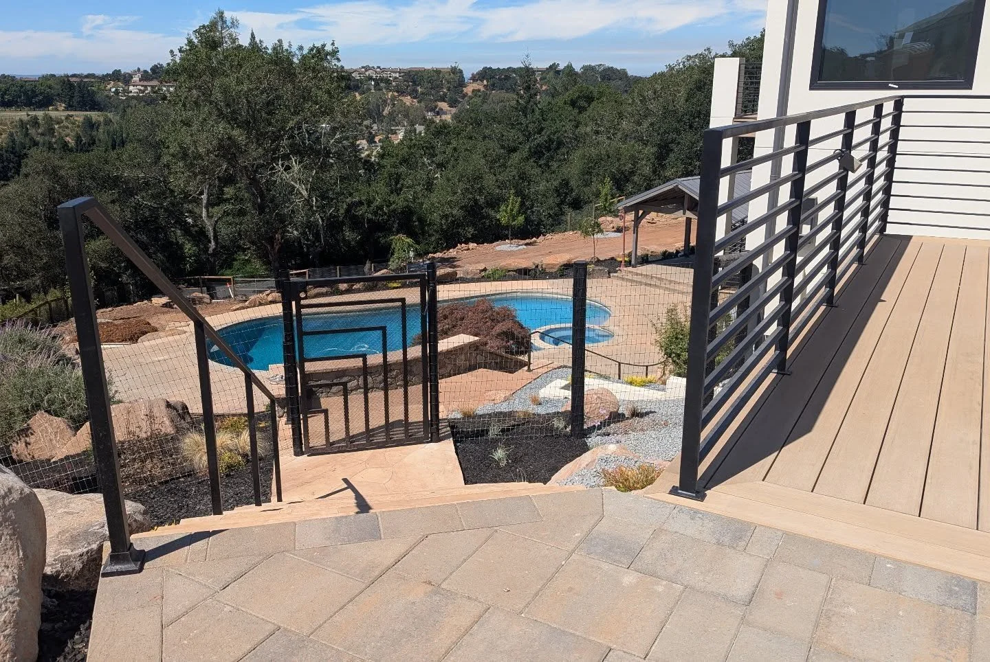 Automatic closing pool gate, grab rail, guard rail! 
.
.
.
.
.
.
.
.
#weld #welder #fabricator #fabrication #sonomacounty #santarosa #fountaingrove #local #stainlessteel #tig #custom #customhome #rustic #bbq #outdoorkitchen #handrail #guardrail #fanc