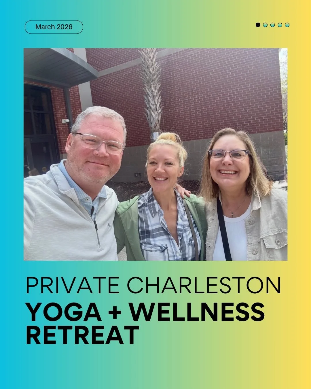 I just finished up a 4 day Private Yoga &amp; Wellness Retreat here in Charleston &amp; my heart is overflowing.

This weekend I hosted the sweetest couple visiting from Montana &amp; it was such a joy. They came ready to learn, deepen their wellness