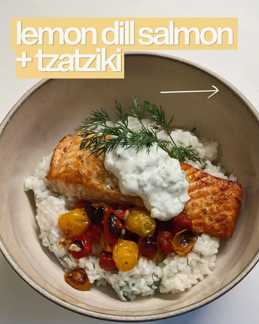 This was my dinner last night &amp; I cannot get over how good it was! I made a big batch of tzatziki &amp; I will be finding creative ways to add it to my staples this week because it was soooo GOOD. It kinda reminded me of the French onion dip that