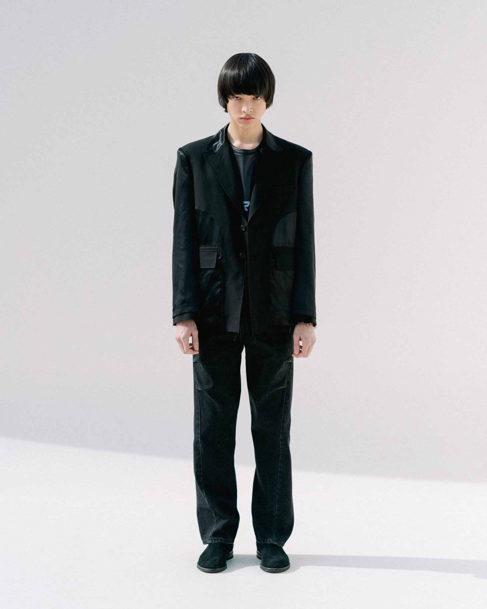 Photograph of a male model in menswear in Seoul