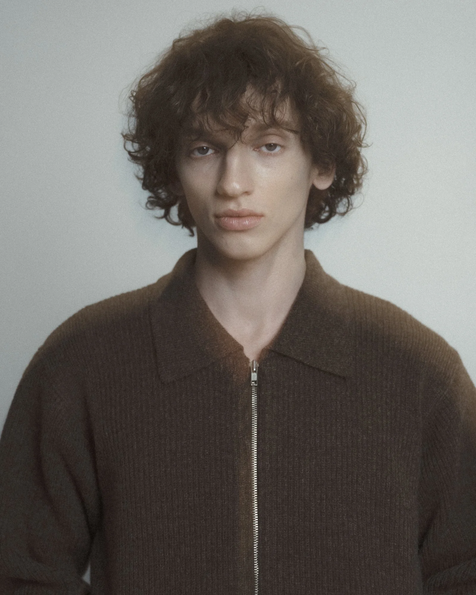 Portrait of a male model in a studio in Seoul