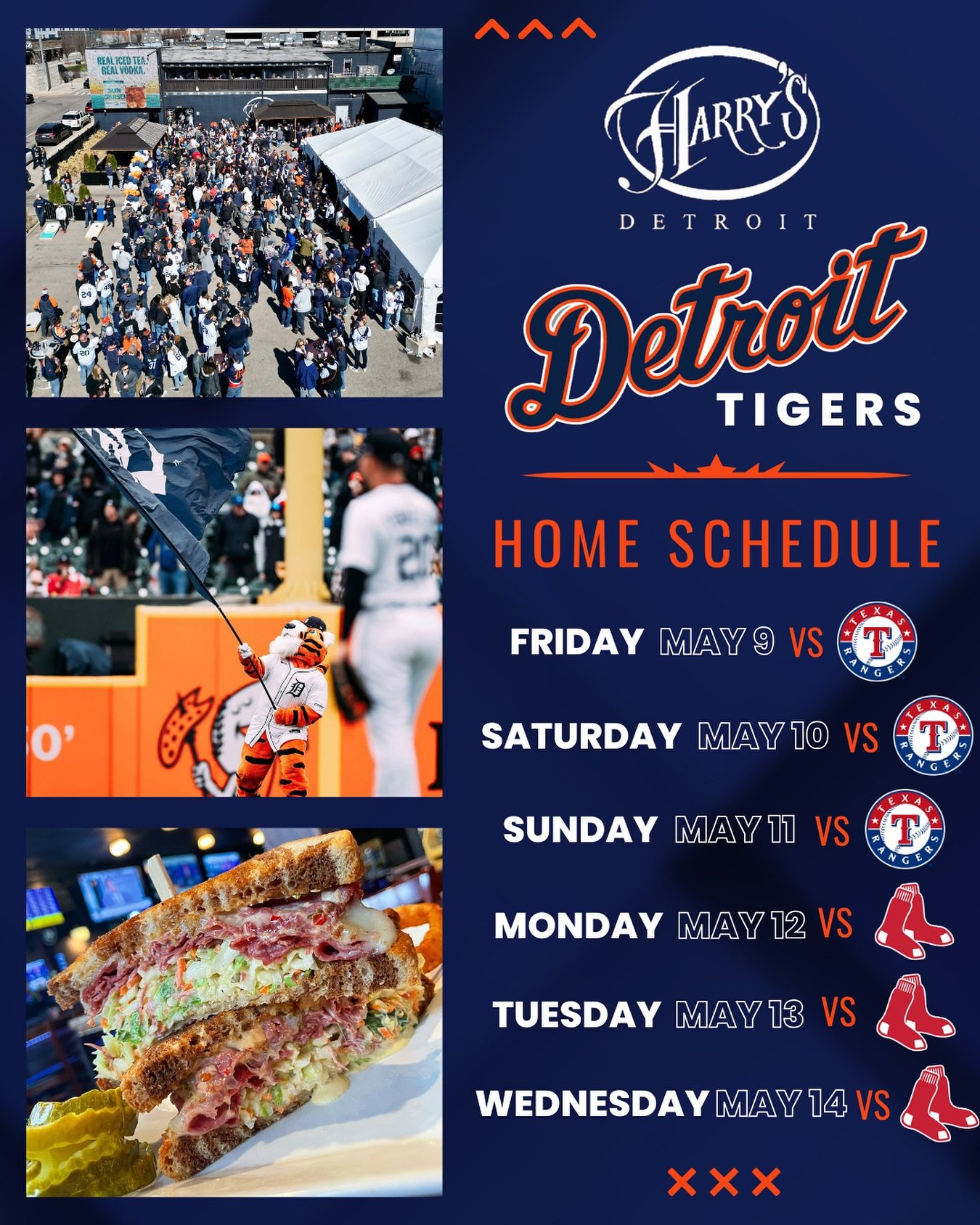 Tigers fans, get ready. A six-game homestand starts Friday.
Plan your game day at Harry&rsquo;s Detroit and see why we&rsquo;re Detroit&rsquo;s number one sports bar.