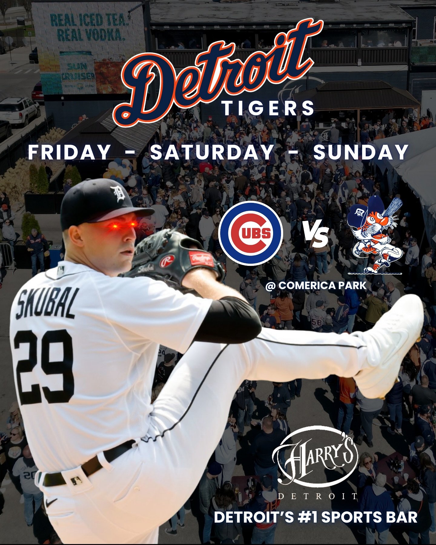 Chicago vs Detroit all weekend long. Pregame and catch every pitch at Detroit&rsquo;s #1 sports bar &mdash; Harry&rsquo;s Detroit.
