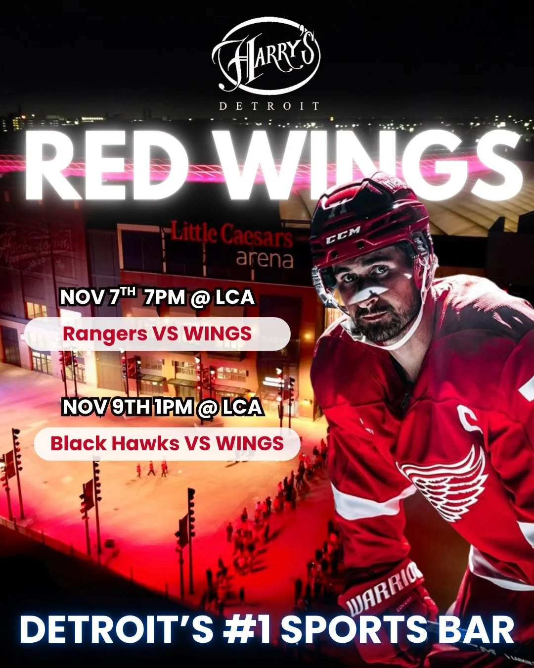 ITS GOING DOWN IN D-TOWN 🏒🎤

Catch Matt Rife&rsquo;s Stay Golden Tour on Saturday, Nov. 8th at 8PM, then get ready for Red Wings hockey as they take on the Rangers (Nov 7) and the Blackhawks (Nov 9) 🏒💥

Whether you&rsquo;re heading to the show or