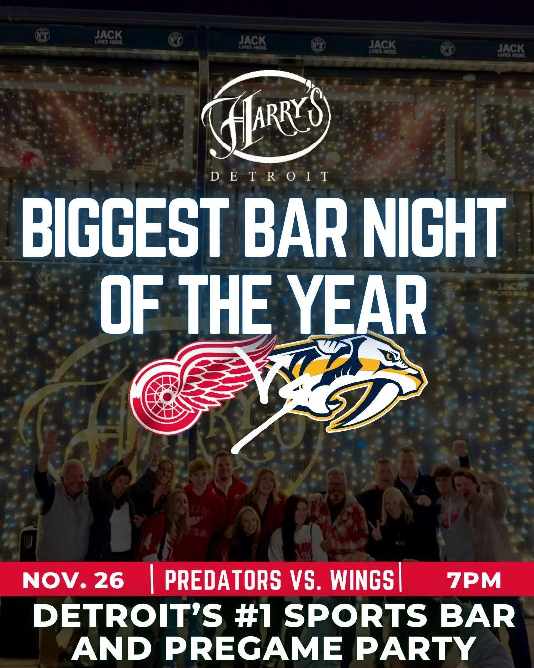 It&rsquo;s the biggest bar night of the year, Detroit! 🍻
And there&rsquo;s no better place to kick things off than Harry&rsquo;s Detroit ❤️💙

We&rsquo;re pouring the drinks, setting the scene, and getting you ready for a HUGE matchup 
Red Wings vs.