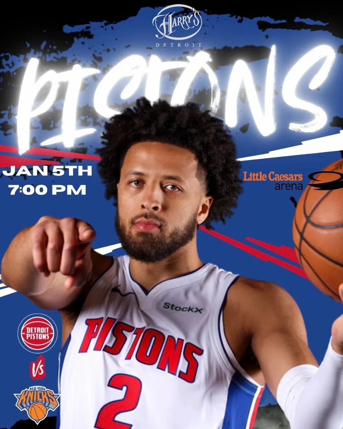 Turn a boring Monday night into a full on game night at Harry&rsquo;s Detroit 🏀🔥

The Pistons take on the Knicks at 7 PM at Little Caesars Arena, and there&rsquo;s no better place to catch every play, every bucket, and every big moment 🍻

Grab you