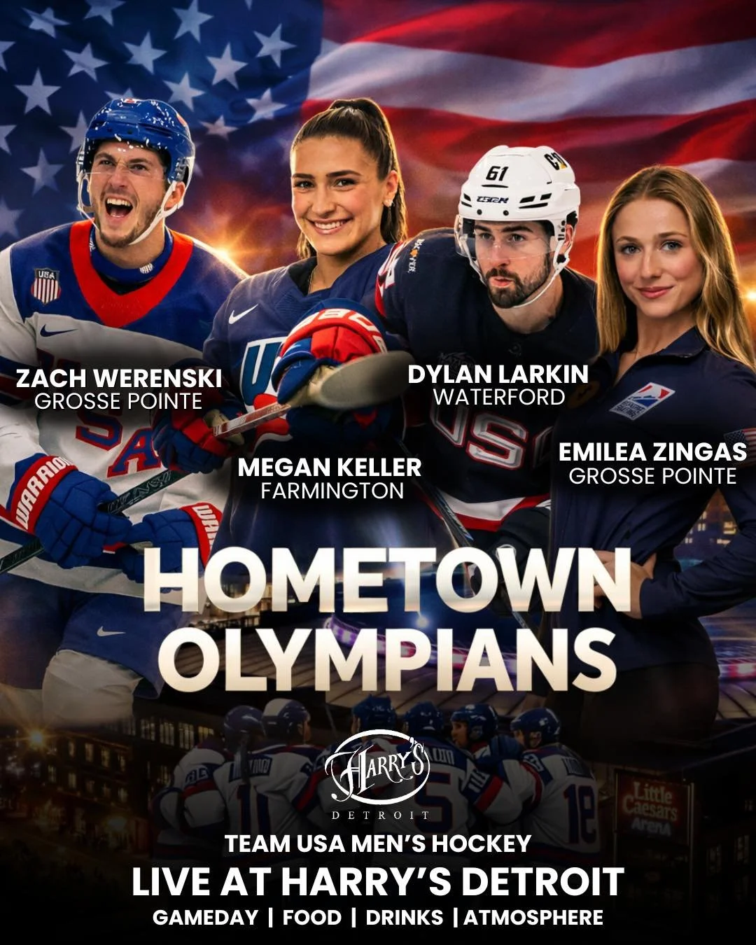 There&rsquo;s nothing like cheering on hometown talent on the world stage. 🇺🇸 Congratulations to our Olympians
We&rsquo;re proud to stand behind you and can&rsquo;t wait to see what&rsquo;s next.

This week, join us at Harry&rsquo;s Detroit to chee
