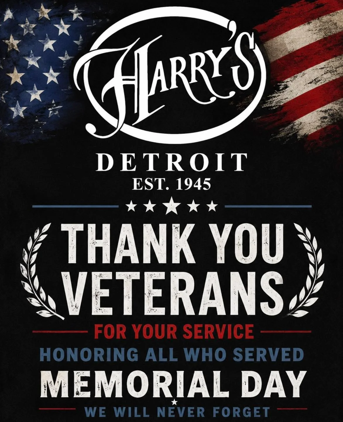 Today, we remember and honor the brave men and women who gave everything in service to our country.

Thank you to all who have served and sacrificed for the freedoms we enjoy every day. Wishing everyone a Happy Memorial Day as we reflect, remember, a
