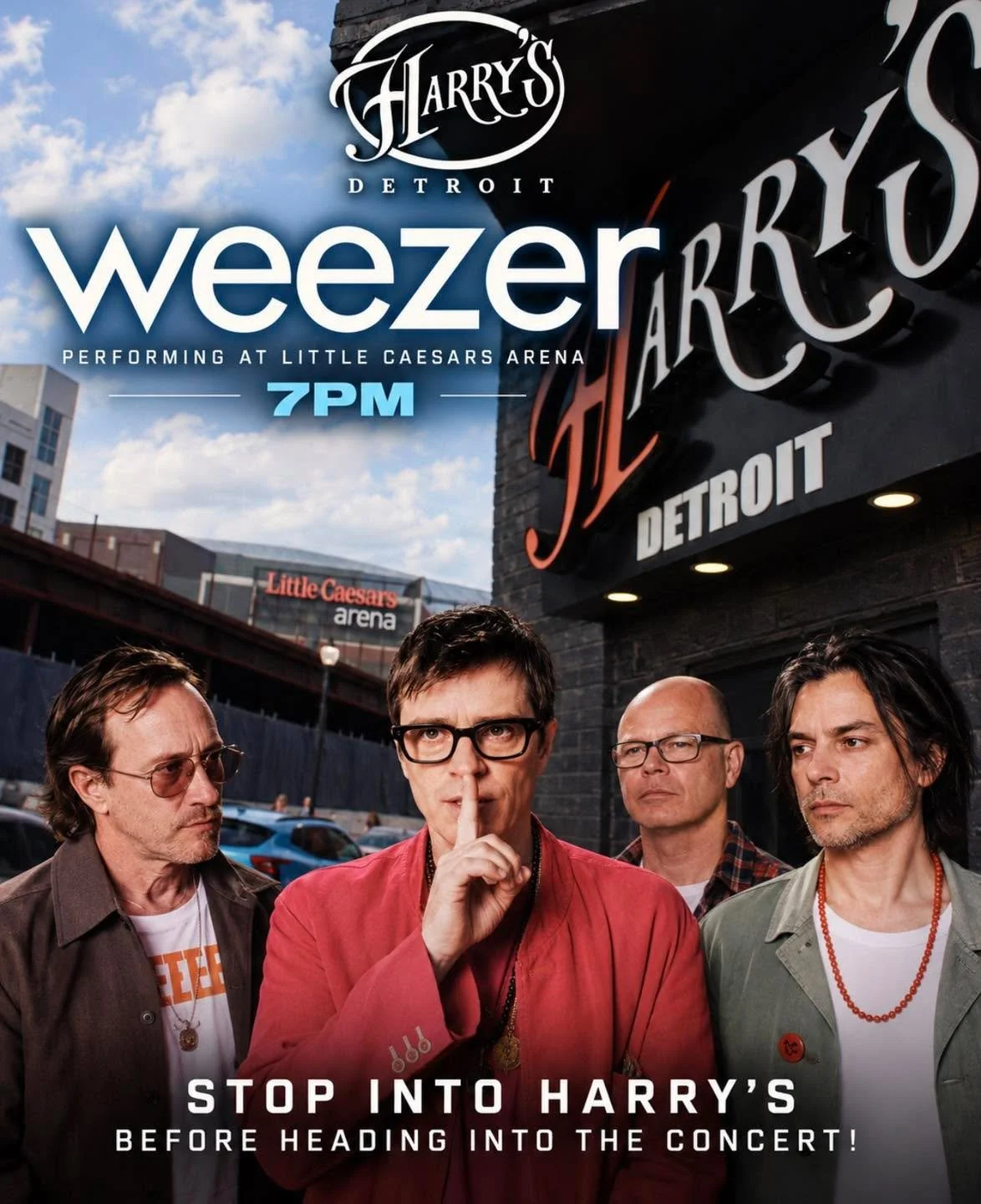 Weezer takes over Little Caesars Arena at 7 PM!

Heading to the show? Start the night at Harry&rsquo;s. We&rsquo;re just a short walk from Little Caesars Arena, making us the perfect stop before you head into the concert.

We&rsquo;ll see you before 