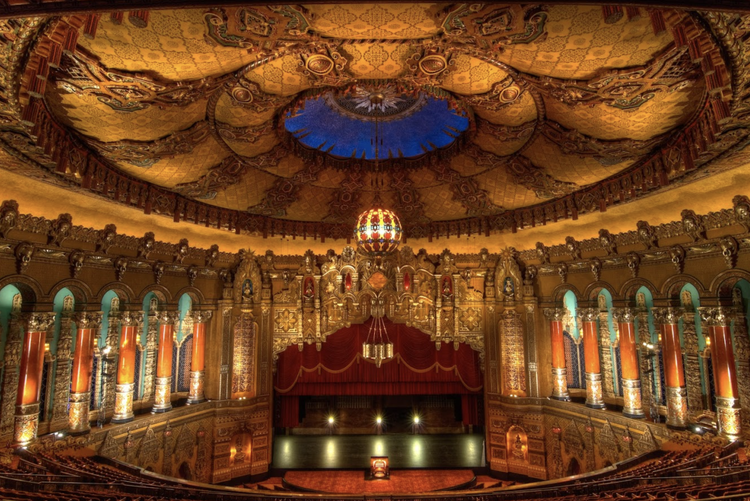 The Fox Theatre, a historic theater in Detroit.