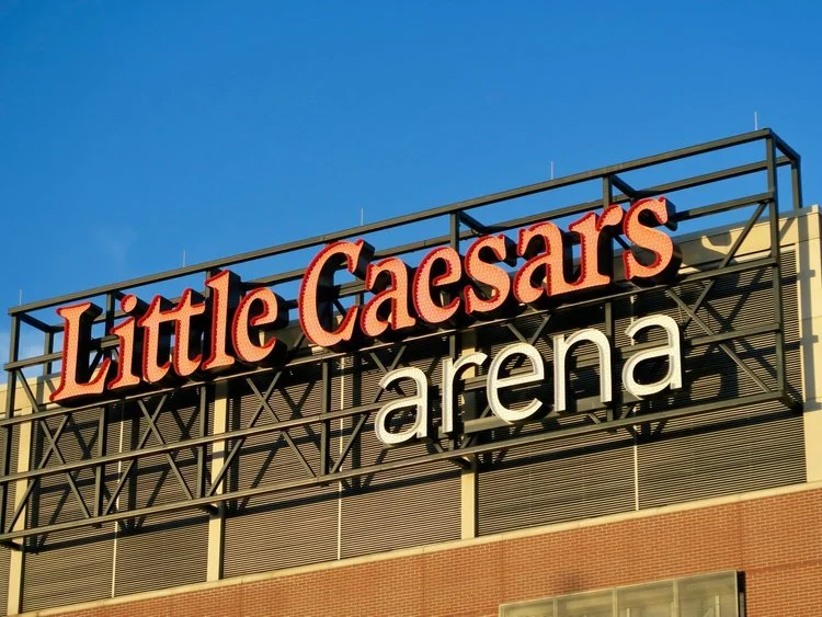 Little Caesars Arena, home of the Detroit Red Wings and Detroit Pistons