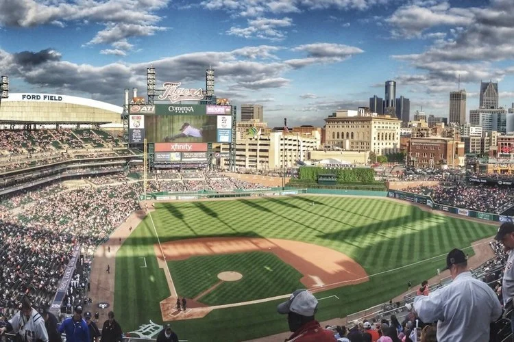 Comerica Park, home of the Detroit Tigers