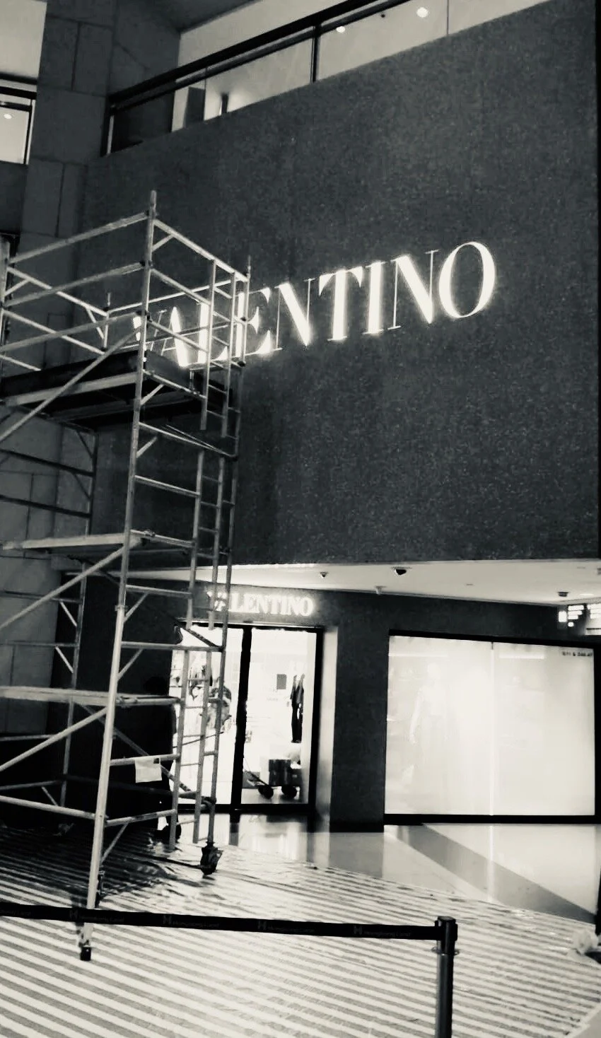 Valentino Landmark Signage Facade Installation.JPG