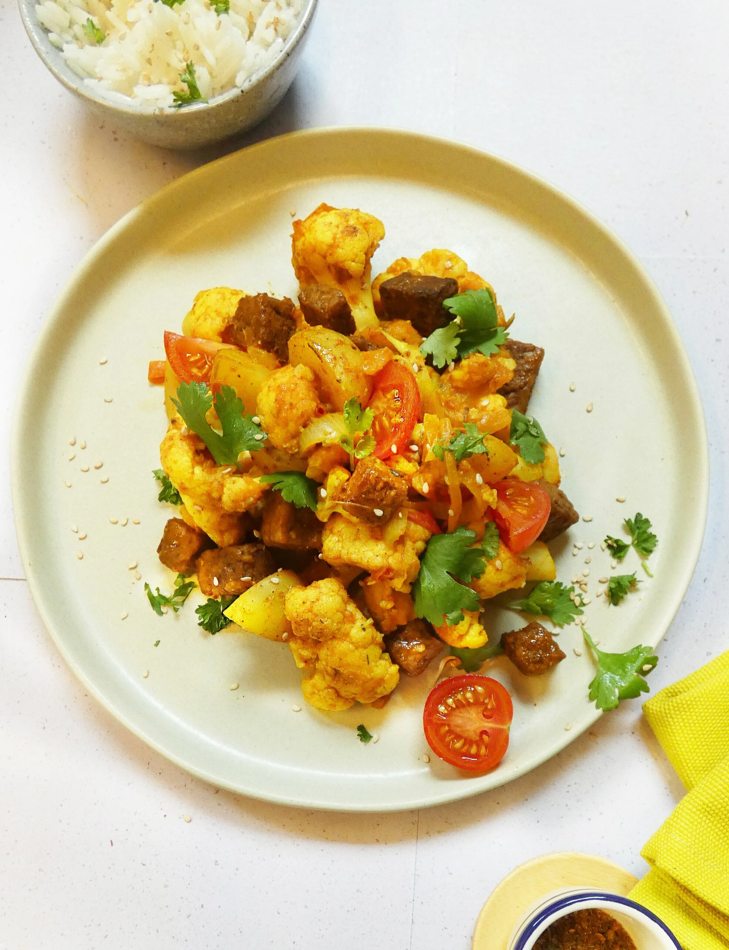 Aloo Gobi with BUMI Indian Tempeh
