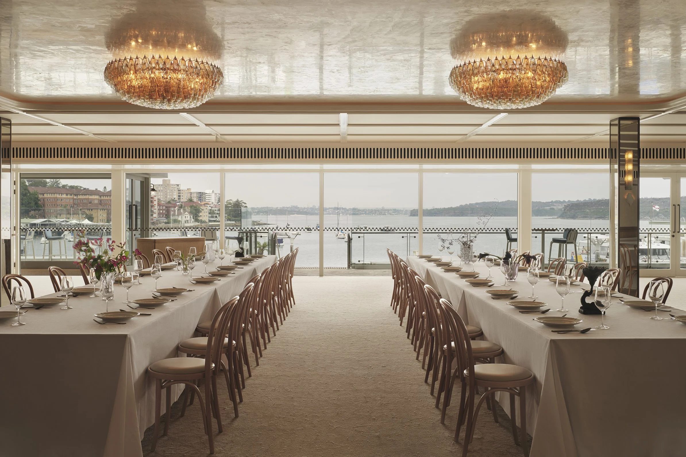Manly Wharf Events, Sydney harbourside hospitality interior by Samantha Leigh Interiors