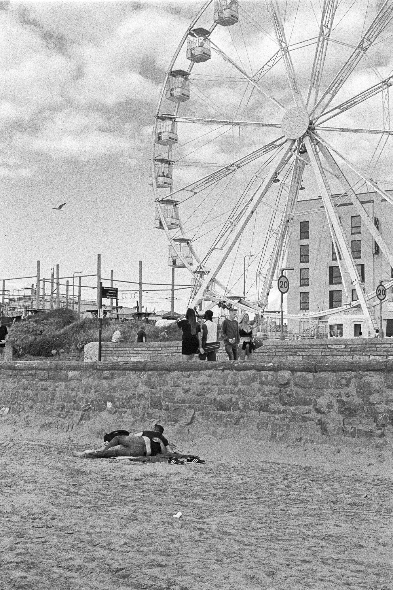 Couple and wheel on beach.jpg
