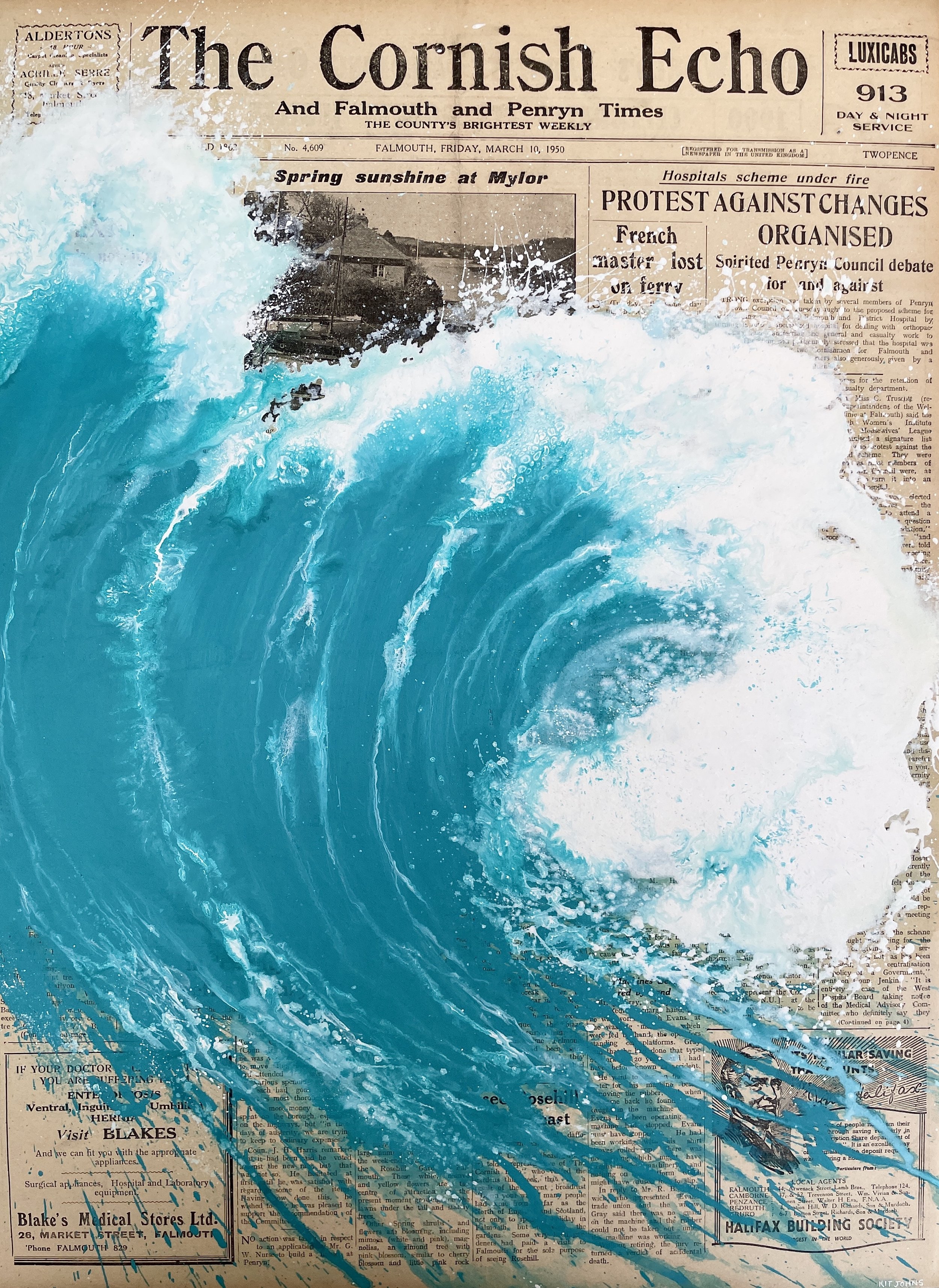 Spring Sunshine Through A Cornish Wave .jpg