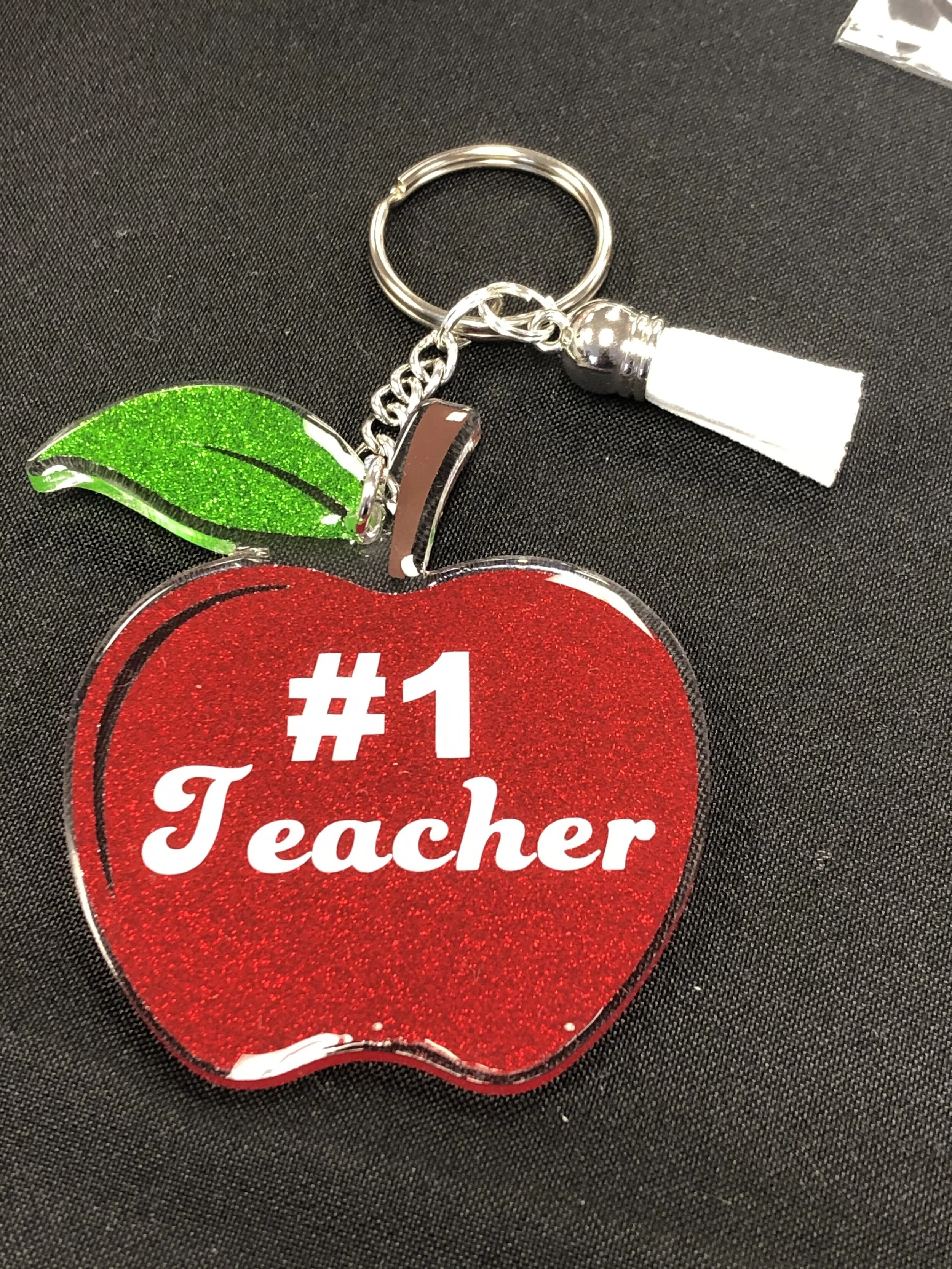 #1 Teacher Keychain