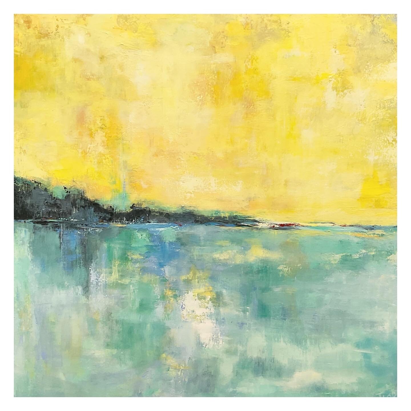 This is a large version of a previous painting I did. Today, I delivered it to it&rsquo;s new home in Sitges.
It&rsquo;s quite difficult to replicate an abstract painting that has so many layers! 
The 50x50cm small version of this is still available 