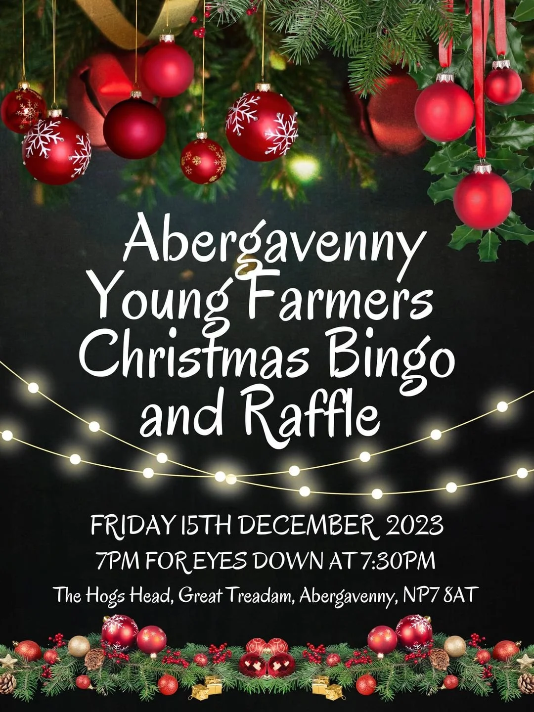 Abergavenny YFC Christmas Bingo &amp; Raffle