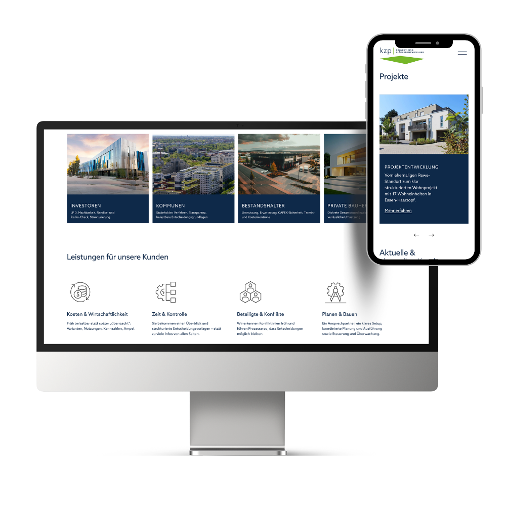 Unternehmens Website, DE