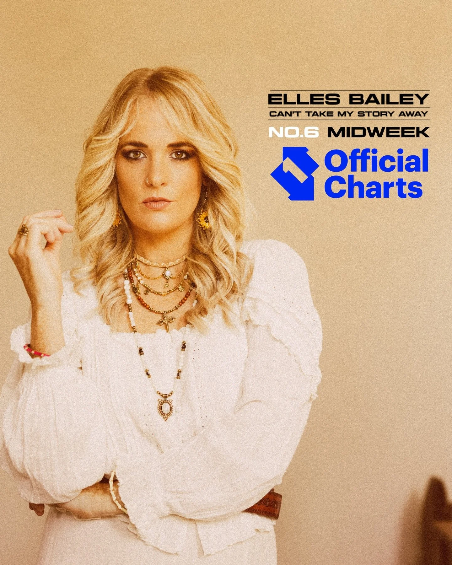 Can&rsquo;t take My Story Away the new album by @ellesbailey is currently sitting at No.6 in the Top 10 @officialcharts midweek chart update 🙌

Huge congratulations to Elles on the incredible new album which could be on course for her highest charti