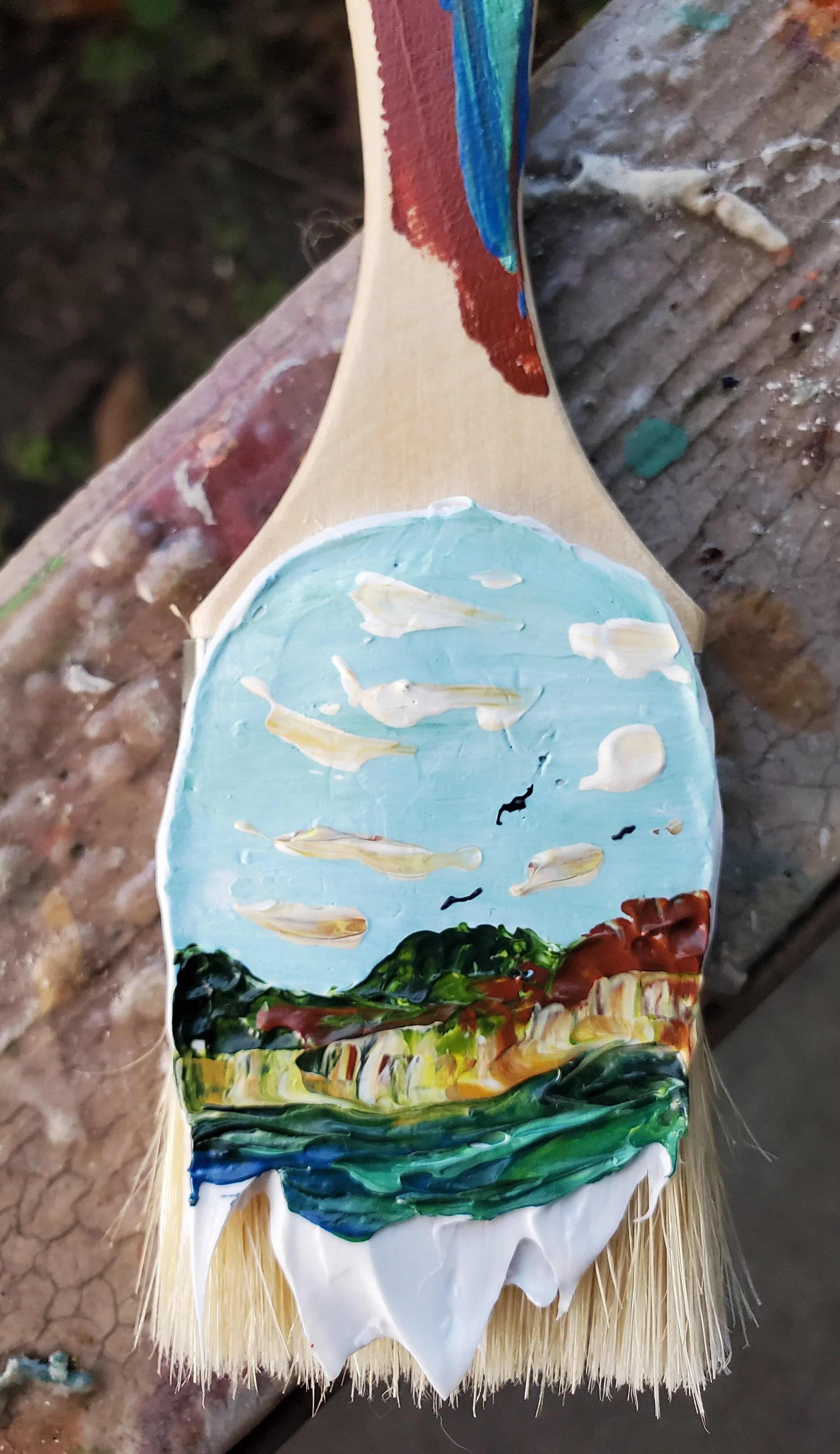 Land, Sky and Dreams- Painted Brush
