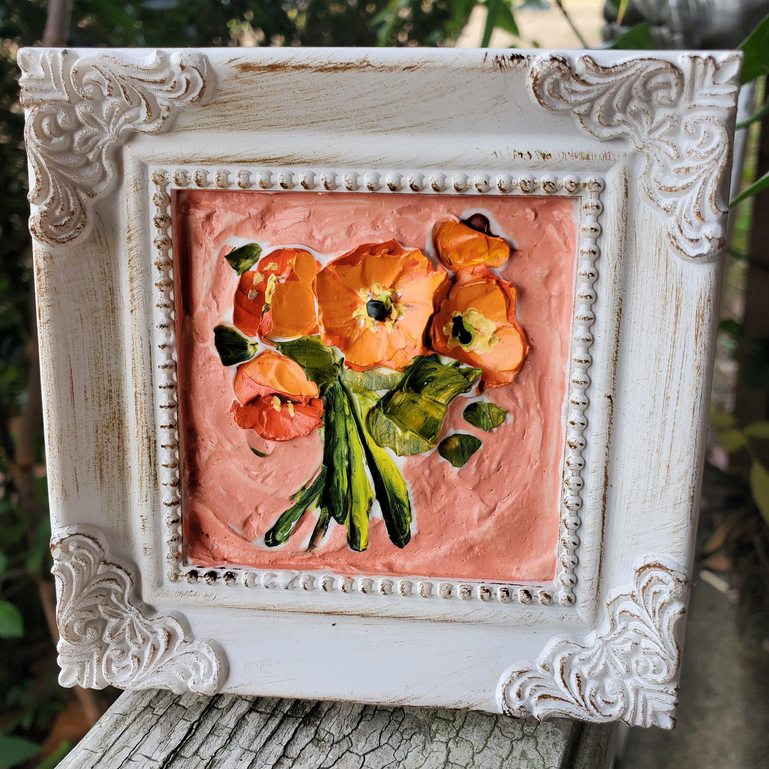 Caliente Poppy! - Mini Art in frame