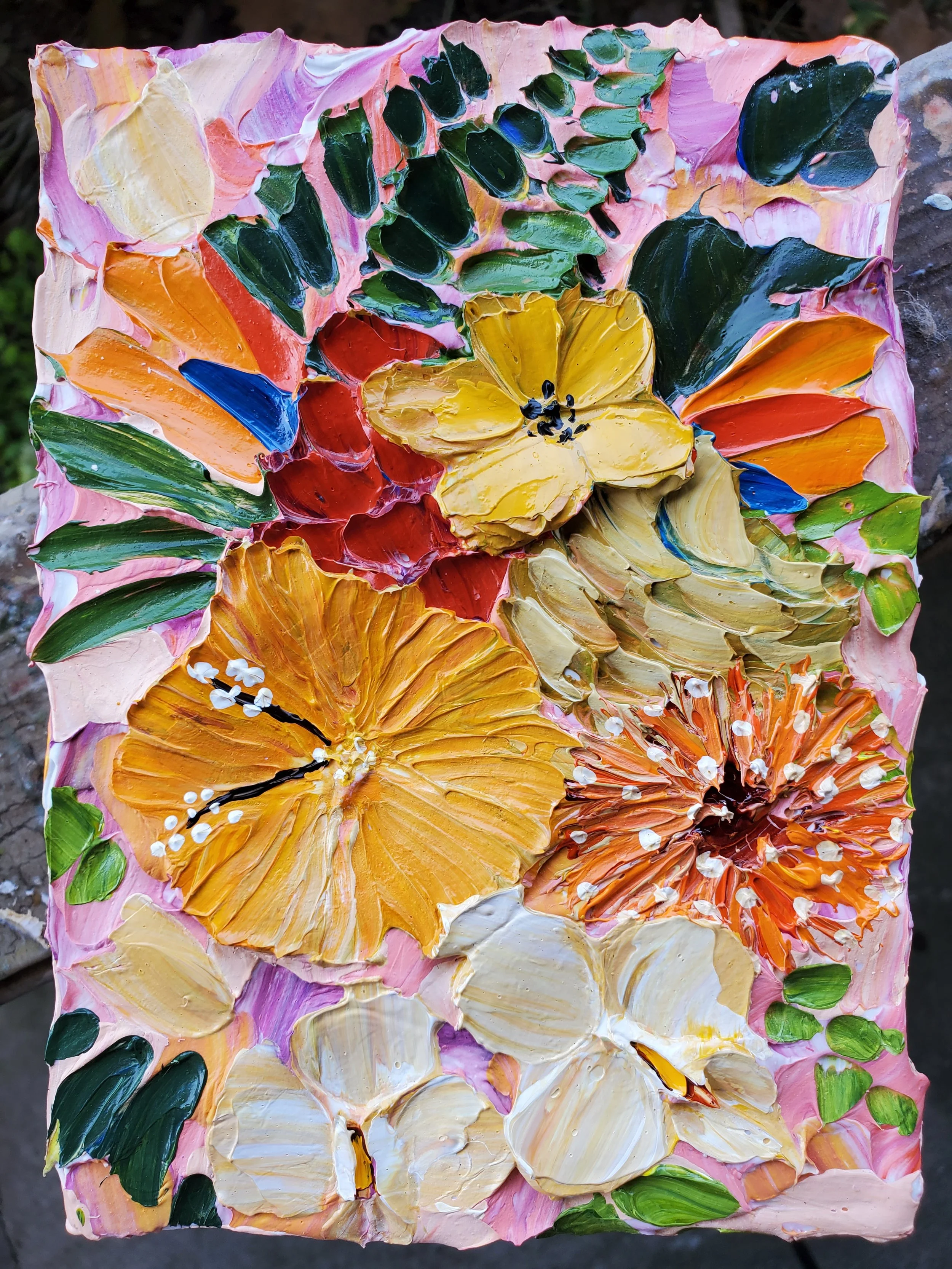 (5x7 Inch) Kiss My Hibiscus-Lil Middy Chunky Artwork