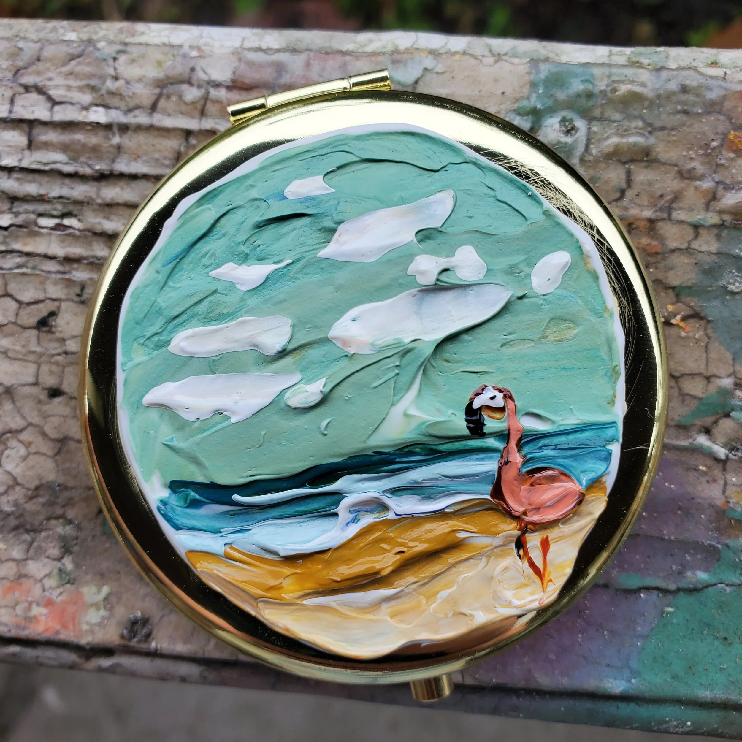 Mini Floral Compact Mirror- You Are The Art!