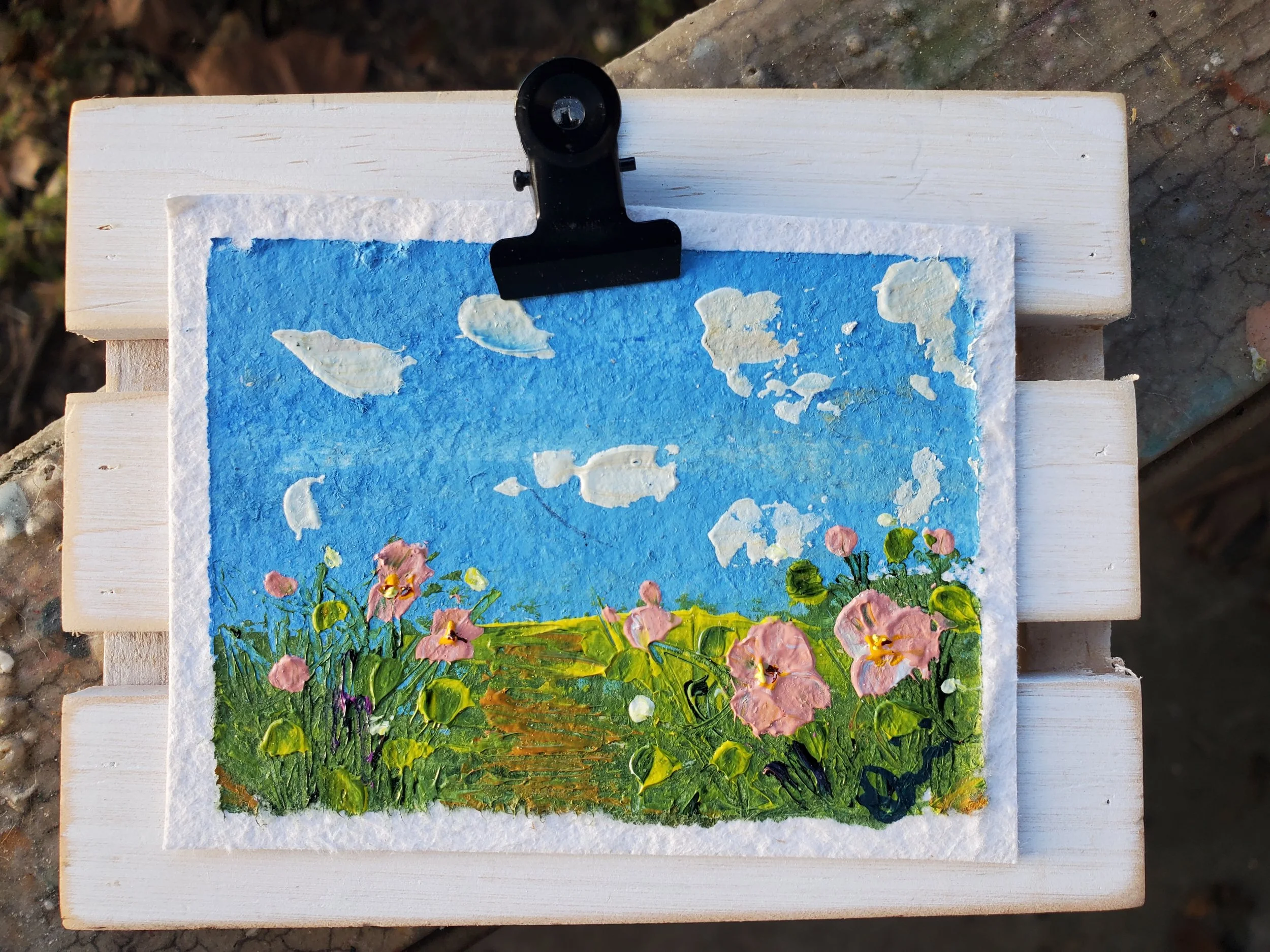 Florida Poppies ♡ Mini Impasto with Frame