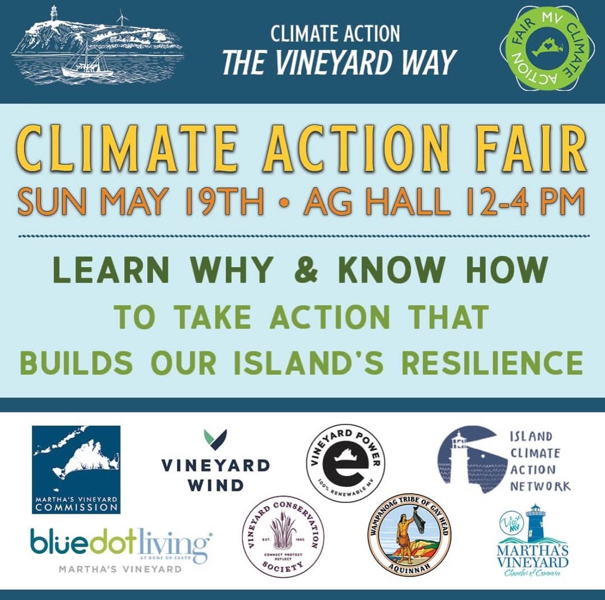 This weekend is the 2024 Climate Action Fair, and it&rsquo;s a great event to attend to learn about about what&rsquo;s happening on Martha&rsquo;s Vineyard! We hope to see you at the Climate Action Fair on Sunday! 

&ldquo;The focus this year is abou