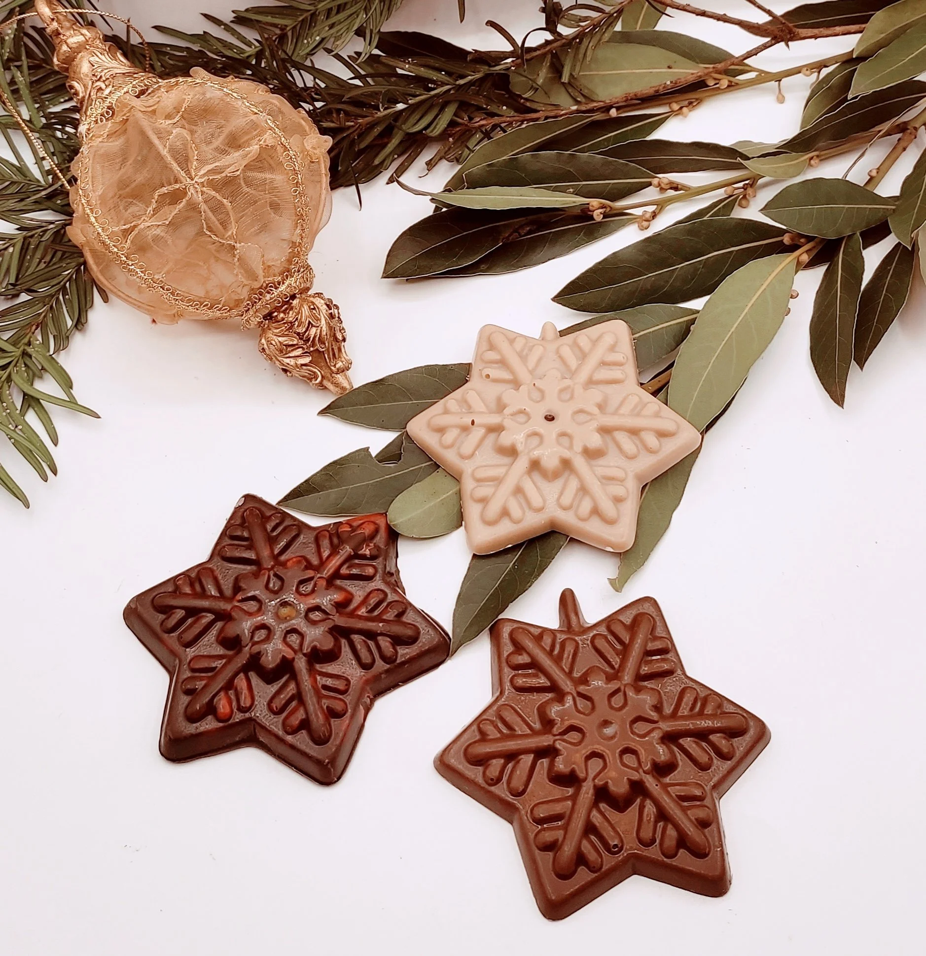 Étoile des neiges..."Pays Merveilleux" - Fourrée gianduja noisette