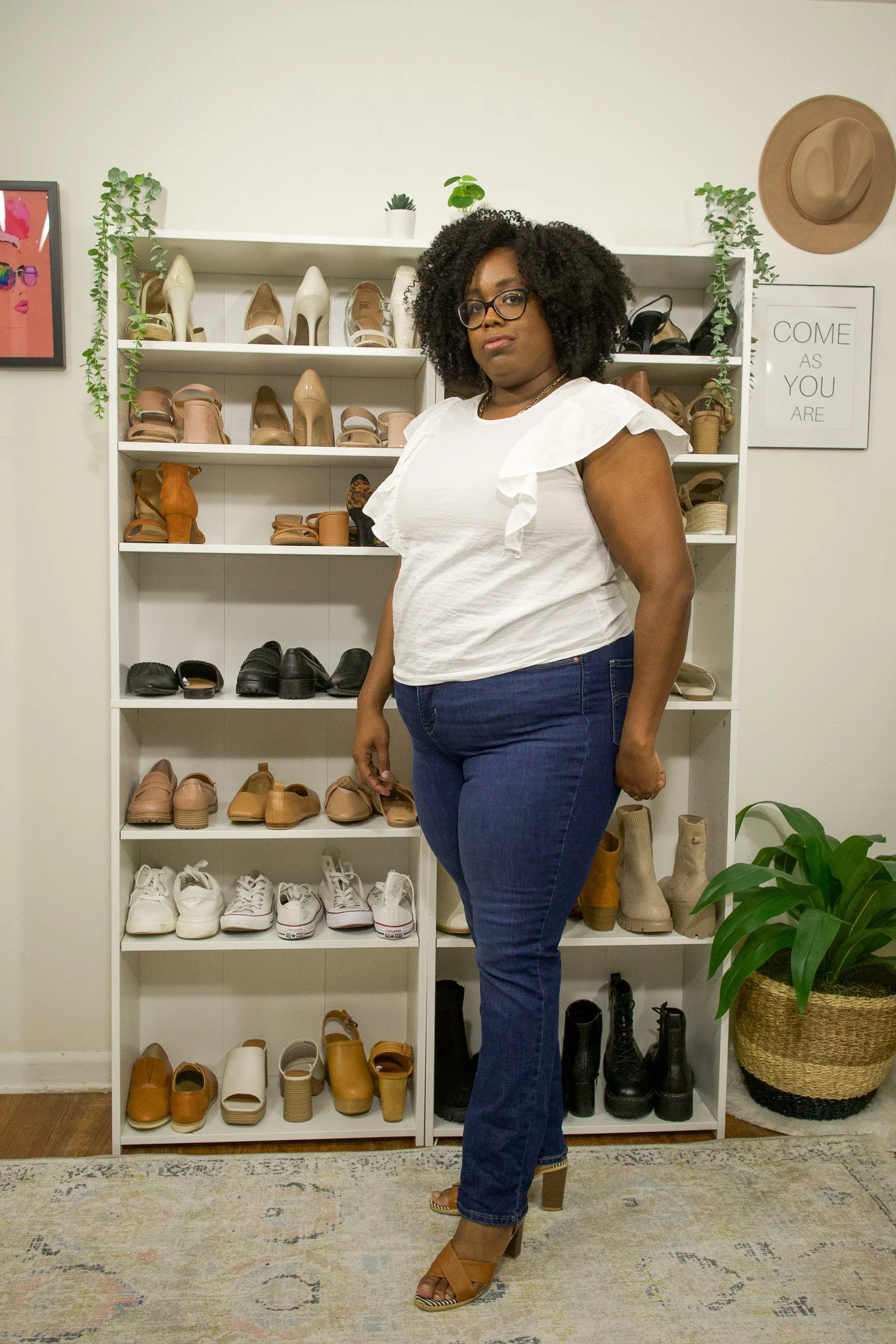 Elaborate Sleeves Plus Size Outfit Perfect for Apple Shaped Body