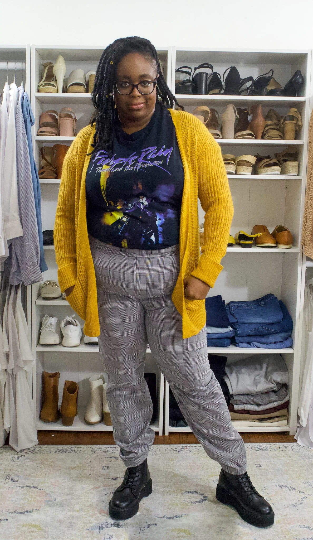 Graphic Tee and Plaid Pants 