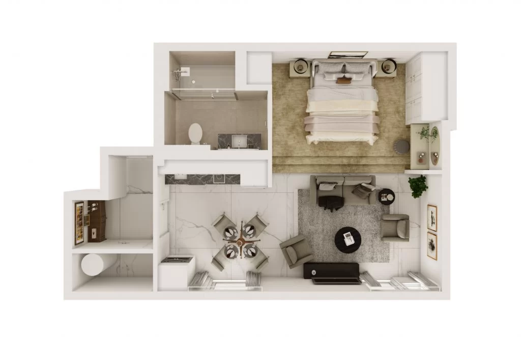 4. Regent's Park Residences Studio Apartment Design