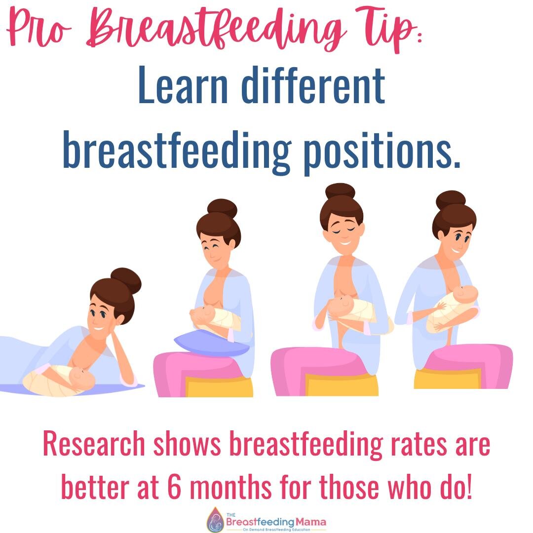 Want to increase your chance of breastfeeding success!  Learn more about breastfeeding, including different ways you can hold your baby while nursing.  Ask your health care provider if you need help!