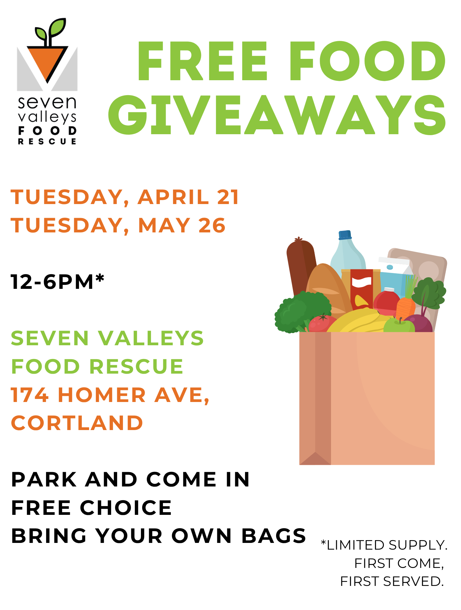 Seven Valleys Food Rescue - Free Food Giveaway 