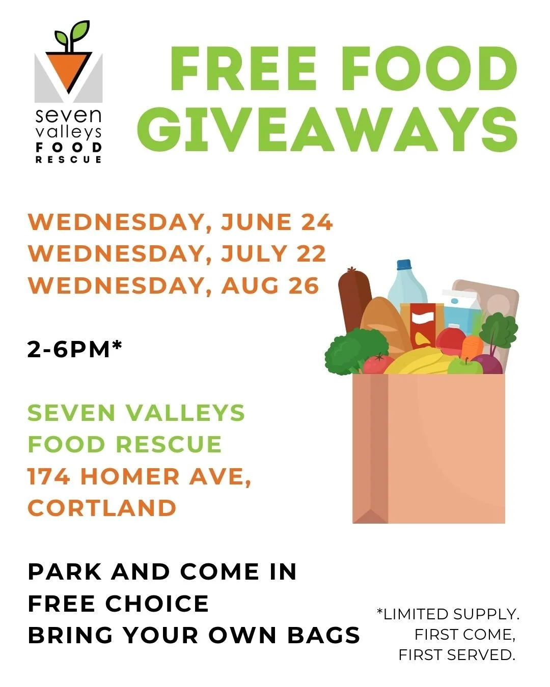 Seven Valleys Food Rescue - Free Food Giveaway 