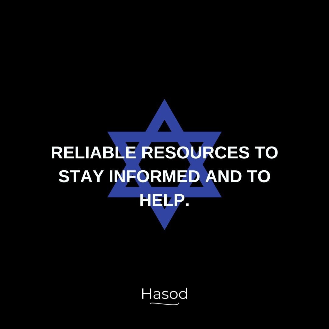 So many of you turn to Hasod for Israeli inspired content, and we love sharing the beauty of this country.

Recently, it has been very different.
A terror movie.

And many of you have been asking us how you can help in these dire times.

Helping is o