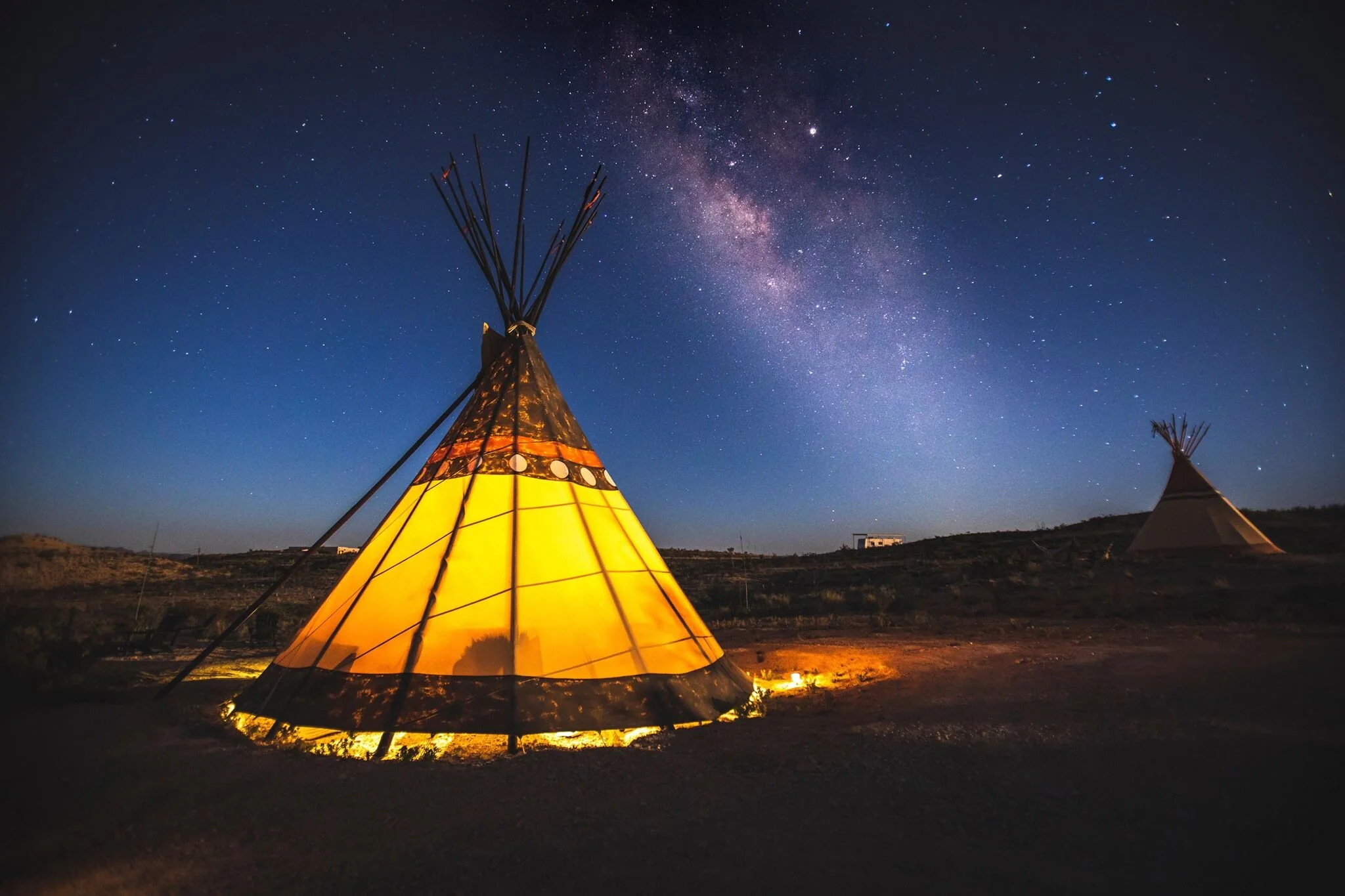 Terlingua tipi night sky big bend lodging