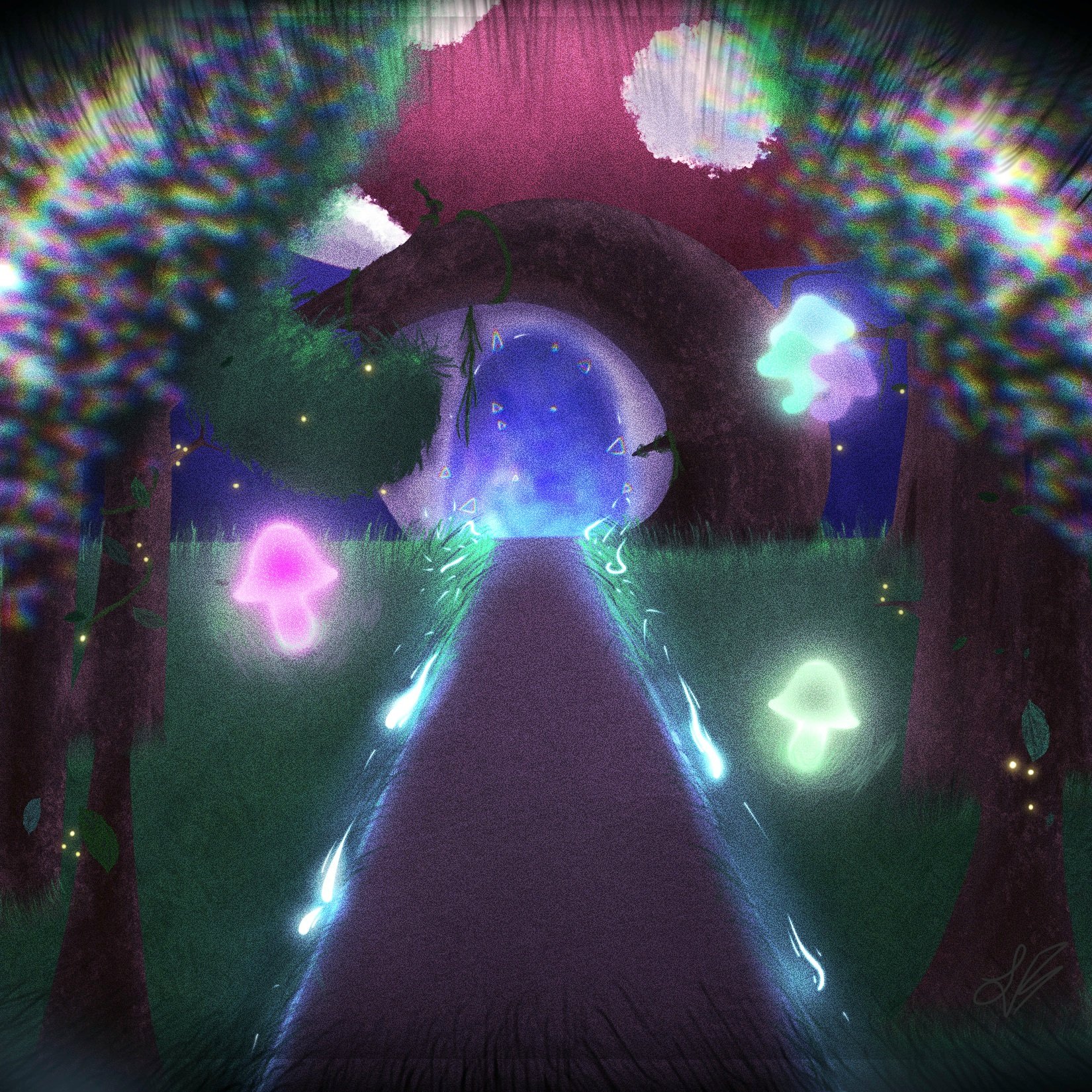 Mushroom Glow and Midnight Flow