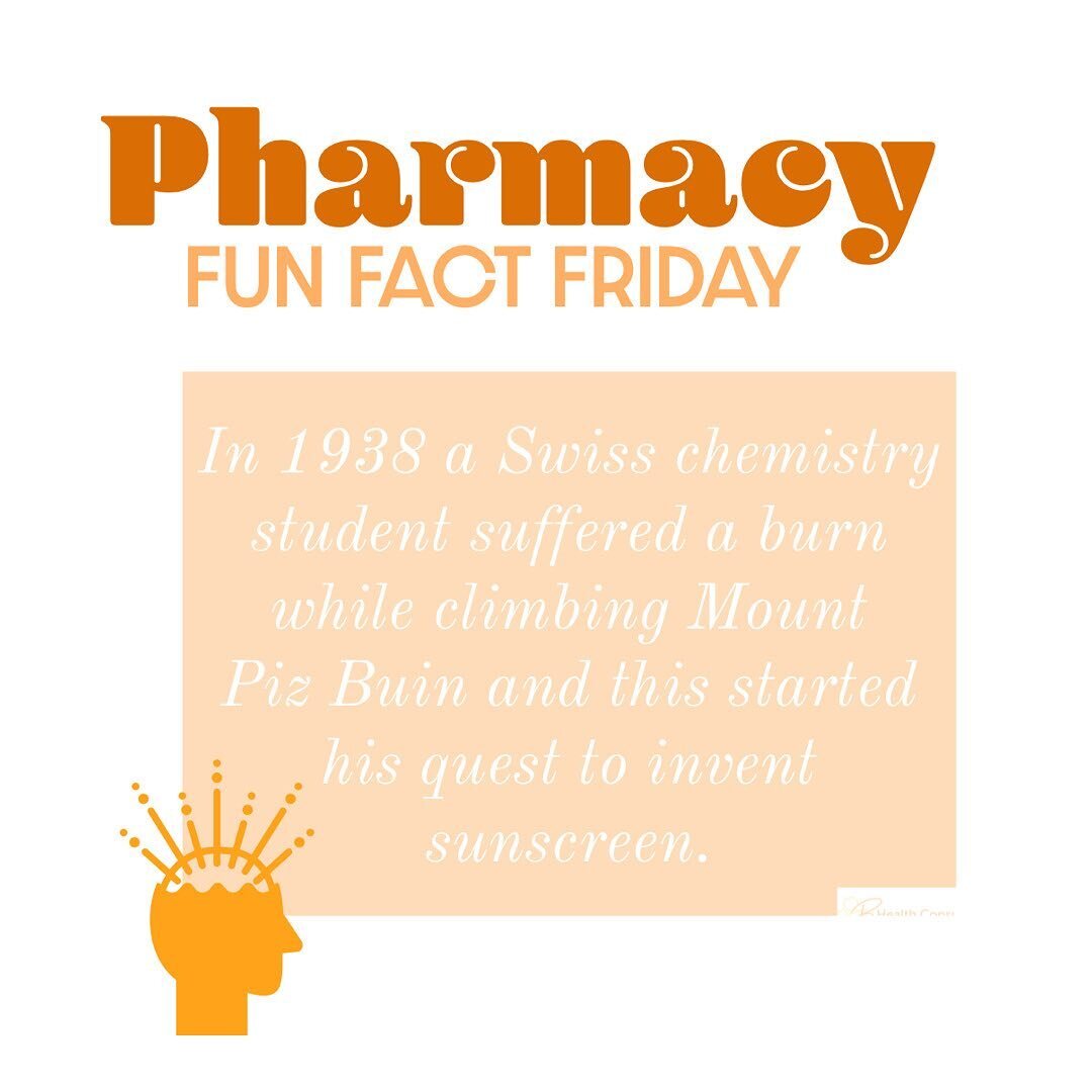 Happy Fun Fact Friday ✨
-
-
Did you know?

In 1938 a Swiss chemistry student, Franz Greiter, suffered a burn while climbing Mount Piz Buin and this started his quest to invent sunscreen. 
-
-
It was not until 1946 he created a brand Piz Buin that cre