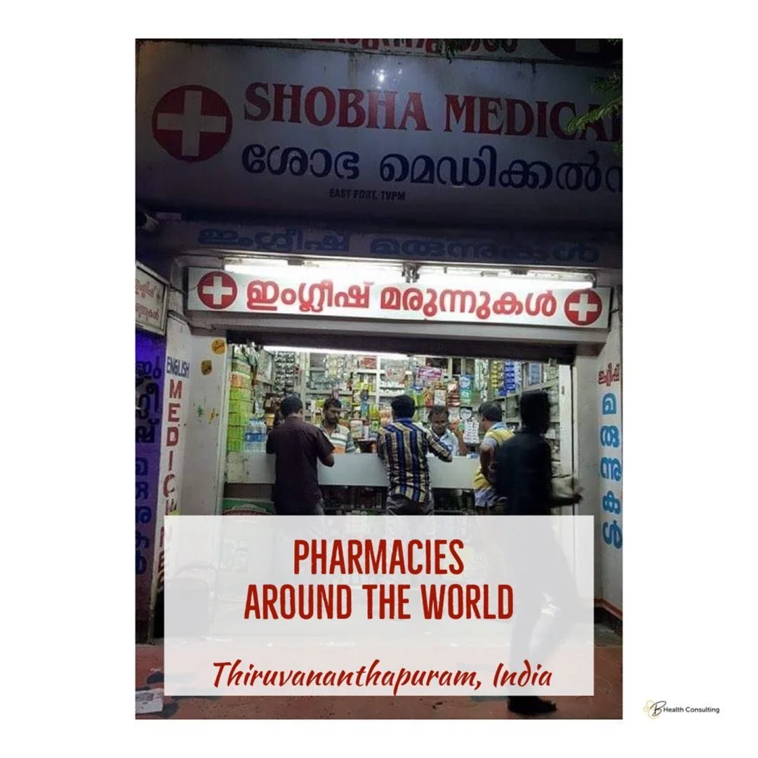 This pharmacy is from Thiruvananthapuram, India. 
My friends know I like to collect photos of pharmacies around the world, so they often send me pictures when they are traveling! Thanks @hunterfollett for the photo!