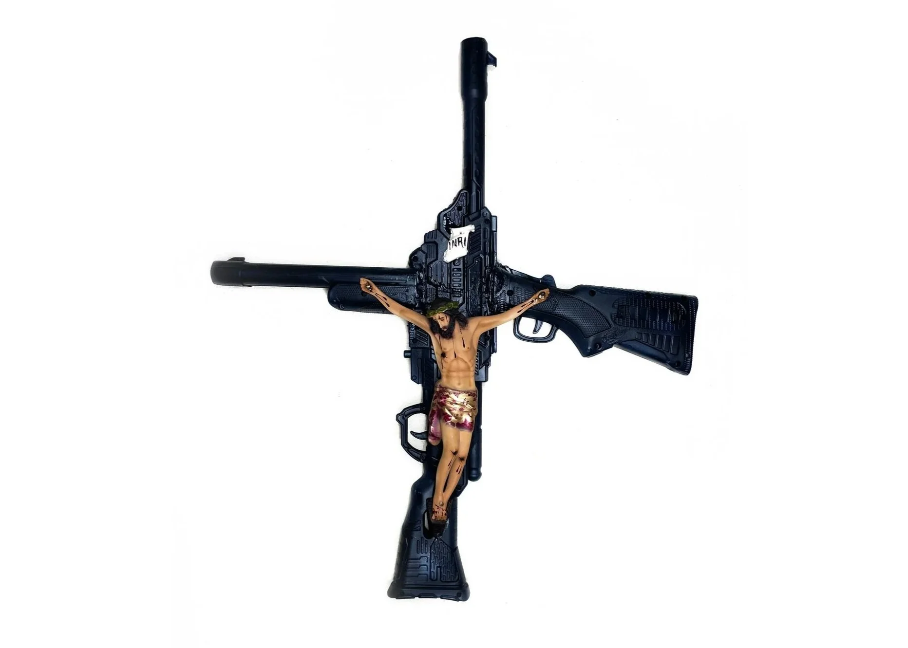 Jesus ON Guns, 2023, 27"x22"