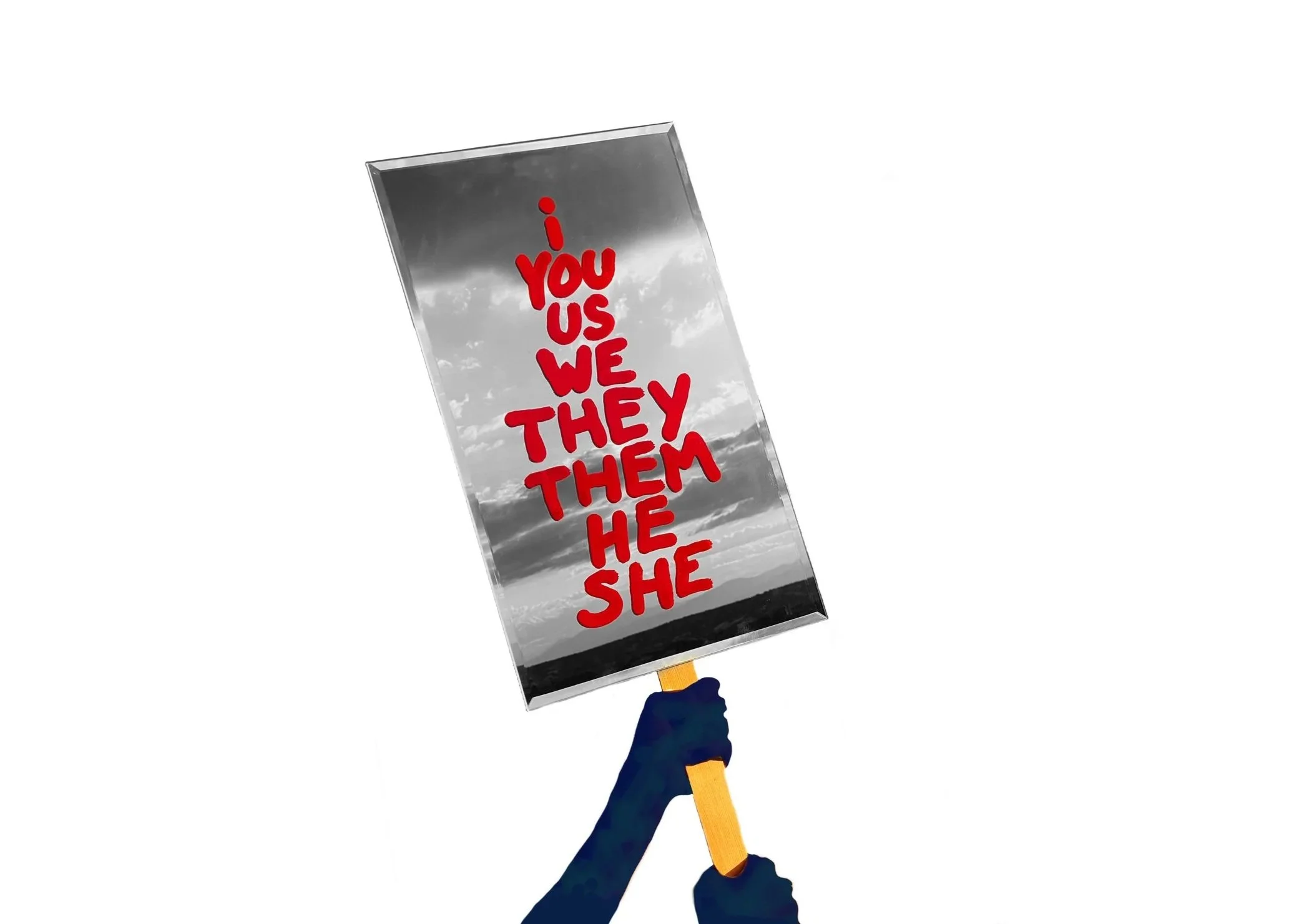 Protesting Reflection, 2022, 30"x12"