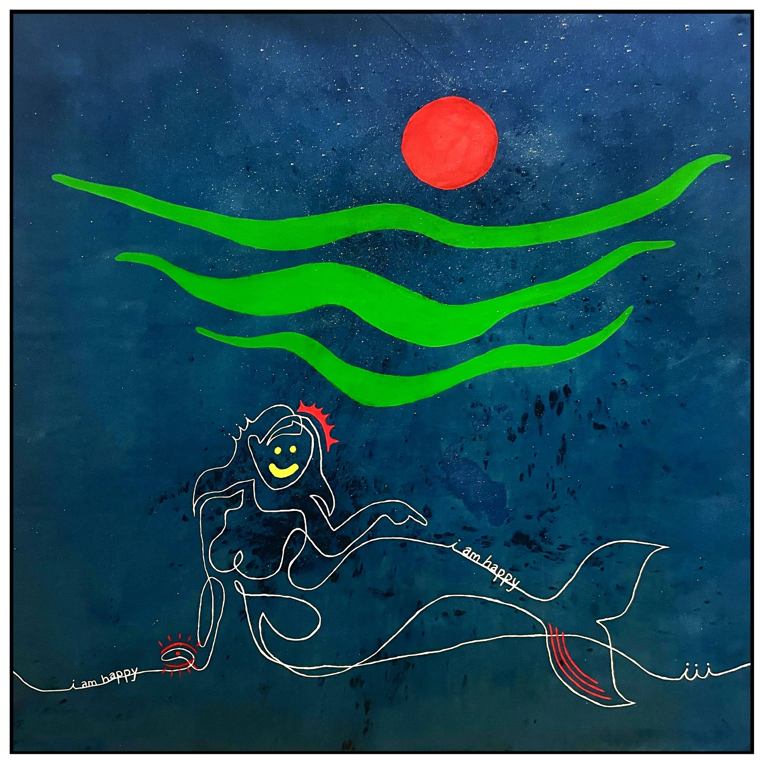 [ i ] AM HAPPY, 2024, 6'x6'