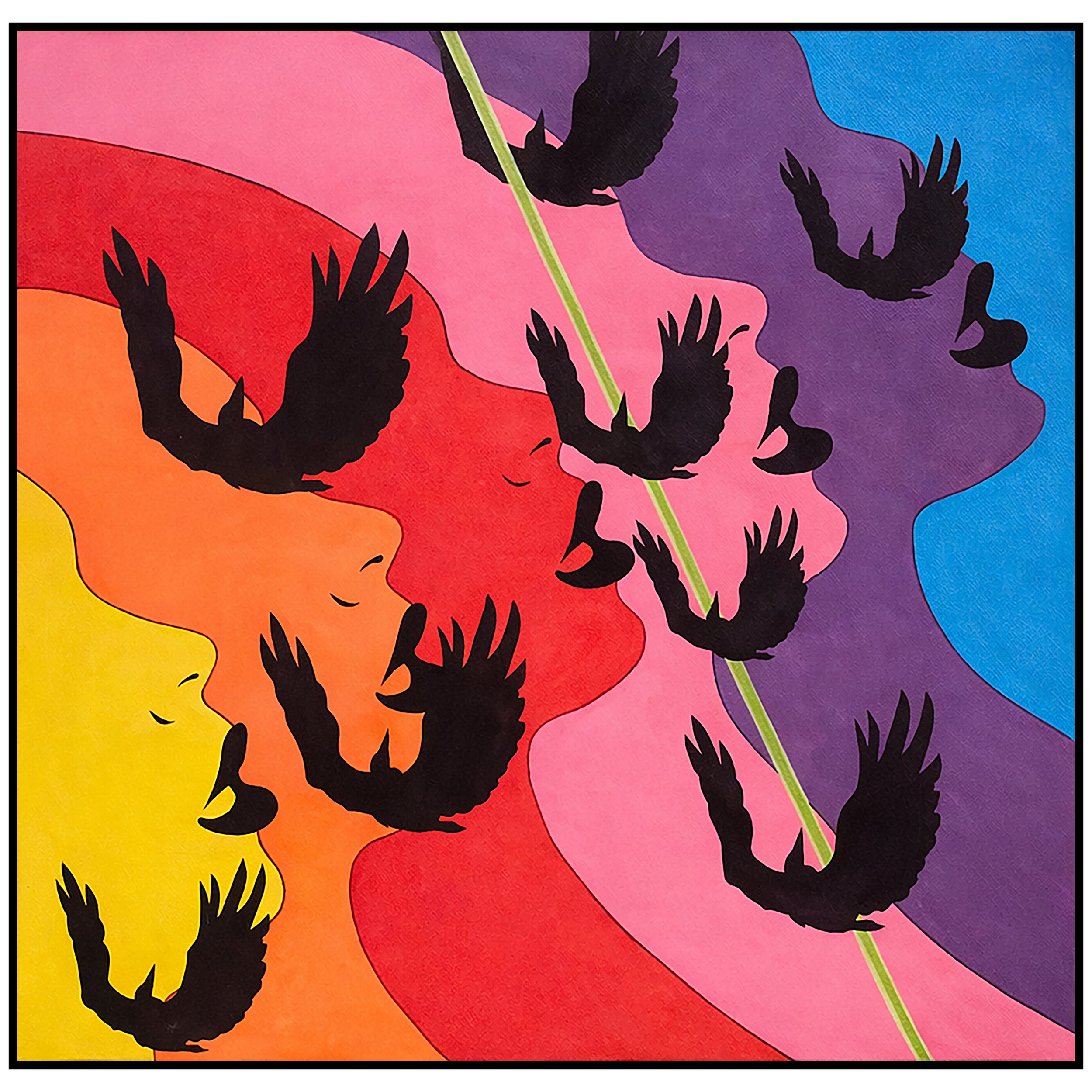 Fallen 🚁, 2024, 6'x6' 